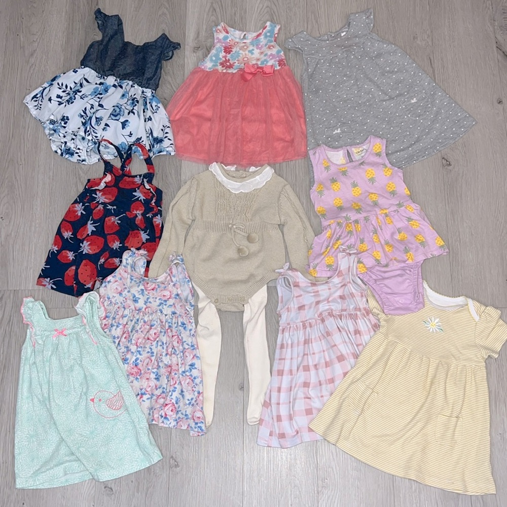 Bundle of 10❗️12mo Dresses/Rompers/Outfits- Like New- Various Designers